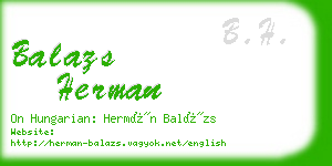balazs herman business card